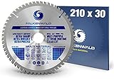 FALKENWALD ® Lama per Sega Circolare 210 x 30 mm - Ideale per Legno, Metallo e Alluminio, lame per circolari